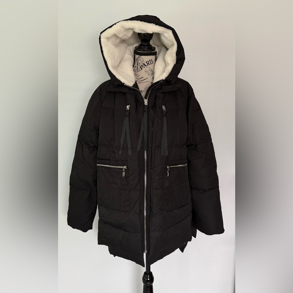 Orolay O92 Universe Women's Thickened Down Jacket Coat Black Size XL